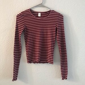 Long Sleeve Maroon Top